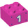 LEGO Donkerroze Steen 2 x 2 met &#039;1&#039; (3003 / 68973)