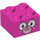 LEGO Dunkelpink Backstein 2 x 2 mit Bear Gesicht (3003 / 39036)