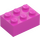 LEGO Tmavě růžová Kostka 2 x 3 (3002)