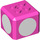LEGO Dark Pink Brick 3 x 3 x 2 Cube with 2 x 2 Studs on Top with White Circles (69085 / 102207)