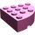 LEGO Dunkelpink Backstein 4 x 4 Runden Ecke (2577)