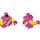 LEGO Dark Pink Candy Rapper Minifig Torso (973 / 76382)