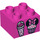 LEGO Dark Pink Duplo Brick 2 x 2 with Cupcake and ice-cream (3437 / 25104)