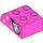 LEGO Dark Pink Duplo Brick 2 x 3 with Curved Top with spots and glove right (2302 / 43809)