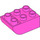 LEGO Dunkelpink Duplo Backstein 2 x 3 mit Invertiert Steigung Curve (98252)
