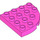 LEGO Rose foncé Duplo assiette 4 x 4 avec Rond Coin (98218)