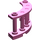 LEGO Rose foncé Clôture Spindled 4 x 4 x 2 Trimestre Rond avec 2 goujons (30056)