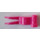 LEGO Dark Pink Flag 1 x 4 Streamer with Left Wave (4495)