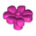 LEGO Dark Pink Flower with Squared Petals (with Reinforcement) (4367)