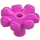 LEGO Mørk rosa Blomst med Squared Kronblader (med forsterkning) (4367)