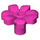 LEGO Dark Pink Flower with Squared Petals (with Reinforcement) (4367)