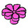 LEGO Rose foncé Fleur avec Squared Pétales (sans renfort) (4367 / 32606)
