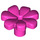LEGO Dark Pink Flower with Squared Petals (without Reinforcement) (4367 / 32606)