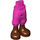 LEGO Dark Pink Friends Long Shorts with Brown Feet (2246)