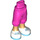 LEGO Rosa oscuro Friends Largo Pantalón corto con Blanco shoes con Azure Soles (2246)