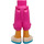 LEGO Dark Pink Friends Long Shorts with White shoes with Azure Soles (2246)