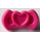 LEGO Dunkelpink Haar Bow mit Herz Design (92355)