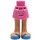 LEGO Rose foncé Hanche avec Basic Incurvé Skirt avec Dark Azure Sandals avec charnière épaisse (35634)