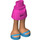 LEGO Dark Pink Hip with Basic Curved Skirt with Dark Azure Sandals with Thick Hinge (35634)