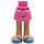 LEGO Dark Pink Hip with Basic Curved Skirt with Dark Azure Sandals with Thick Hinge (35634)