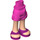 LEGO Dark Pink Hip with Rolled Up Shorts with Pink Sandals with Thick Hinge (11403 / 35557)