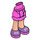 LEGO Donkerroze Heup met Kort Dubbele Layered Skirt met Pink Shos met Wit Laces (35629 / 36178)