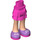 LEGO Dunkelpink Hüfte mit Kurz Doppelt Layered Skirt mit Pink Shos mit Weiß Laces (35629 / 36178)