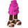 LEGO Rosa scuro Fianco con Corto Doppio Layered Gonna con Bianco Sandals (35624 / 92818)