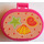 LEGO Dark Pink Oval Case with Handle with Shells Sticker (6203)