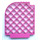 LEGO Dark Pink Panel 12 x 1 x 12 Lattice Wall with Curved Top  (6166)