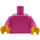 LEGO Dark Pink Plain Minifig Torso with Dark Pink Arms and Yellow Hands (73403 / 76382)