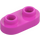 LEGO Dark Pink Plate 1 x 2 with Rounded Ends and Open Studs (35480)