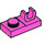 LEGO Dunkelpink Platte 1 x 2 mit oben Clip ohne Lücke (44861)