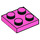LEGO Donkerroze Plaat 2 x 2 (3022 / 94148)