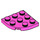 LEGO Dunkles Pink Platte 3 x 3 Rund Ecke (30357)