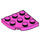 LEGO Dark Pink Plate 3 x 3 Round Corner (30357)