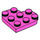 LEGO Dark Pink Plate 3 x 3 Round Heart (39613)