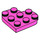 LEGO Donkerroze Plaat 3 x 3 Ronde Hart (39613)