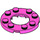 LEGO Dark Pink Plate 4 x 4 Round with Cutout (11833 / 28620)