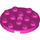 LEGO Dark Pink Plate 4 x 4 Round with Hole and Snapstud (60474)