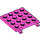 LEGO Dark Pink Plate 4 x 4 with Clips (No Gap in Clips) (11399)