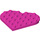 LEGO Dark Pink Plate 6 x 6 Round Heart (46342)