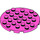 LEGO Dark Pink Plate 6 x 6 Round with Pin Hole (11213)