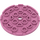 LEGO Dark Pink Plate 6 x 6 Round with Pin Hole (11213)