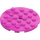 LEGO Dark Pink Plate 6 x 6 Round with Pin Hole (11213)