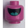 LEGO Dark Pink Space Creature Head (Recessed Solid Stud) (3626)