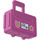 LEGO Dark Pink Suitcase (Large) with ‘Aliya’, Horseshoe and Star Sticker (37178)