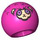LEGO Dunkelpink Technic Ball mit Gesicht mit Purple Augen (18384 / 104418)