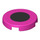 LEGO Dark Pink Tile 2 x 2 Round with Black Circle with Bottom Stud Holder (14769 / 79547)