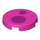 LEGO Dark Pink Tile 2 x 2 Round with Pink Circles with Bottom Stud Holder (14769 / 79546)